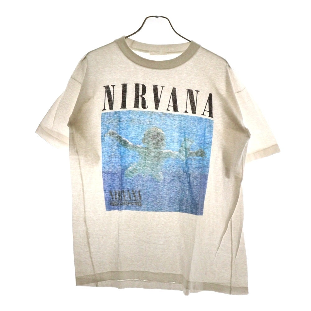 VINTAGE(ヴィンテージ) 90s NIRVANA Nevermind EURO Bootleg ニルヴァーナ ネバーマインド ユーロ ブートレグ 半袖プリントTシャツ カットソー ホワイト