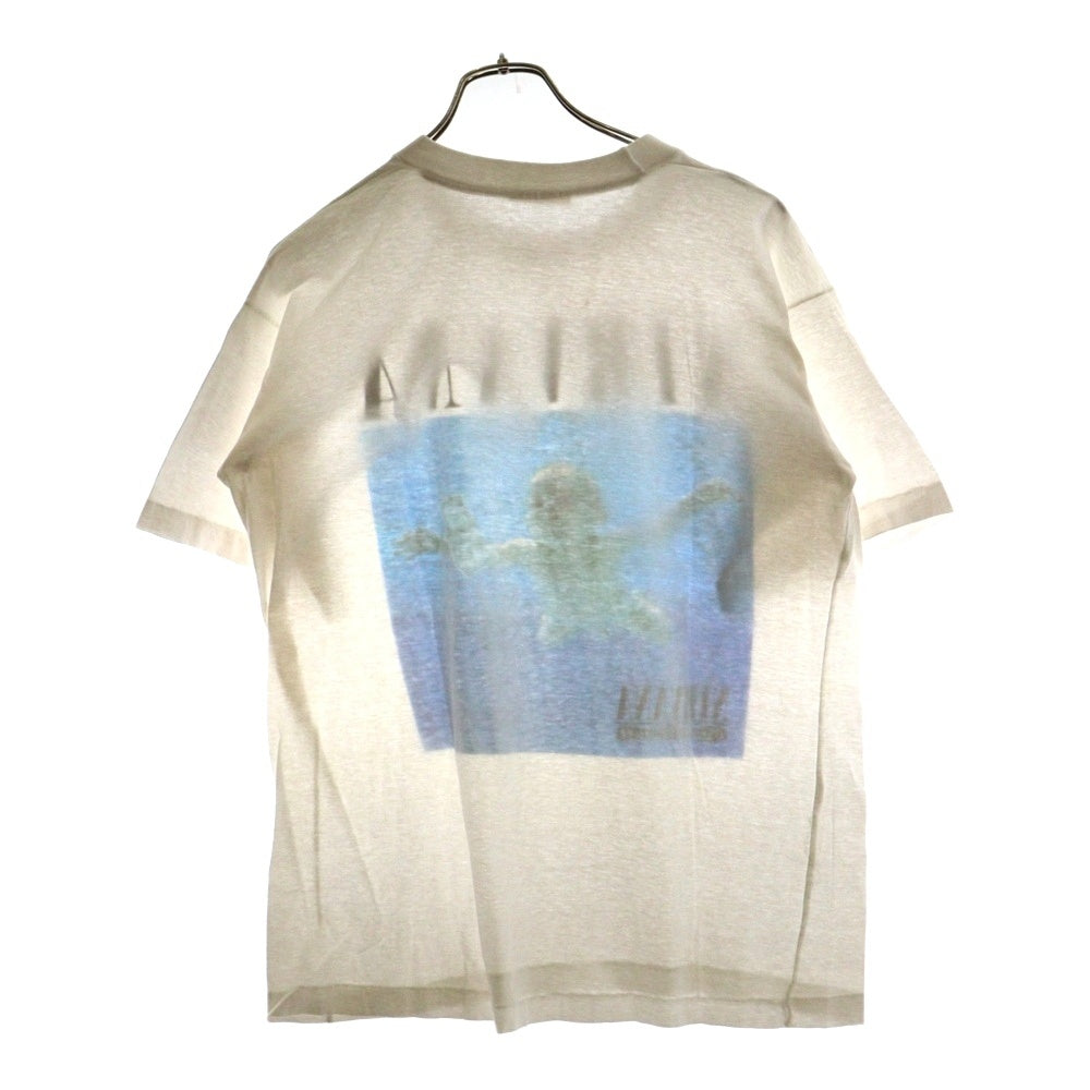 VINTAGE(ヴィンテージ) 90s NIRVANA Nevermind EURO Bootleg ニルヴァーナ ネバーマインド ユーロ ブートレグ 半袖プリントTシャツ カットソー ホワイト