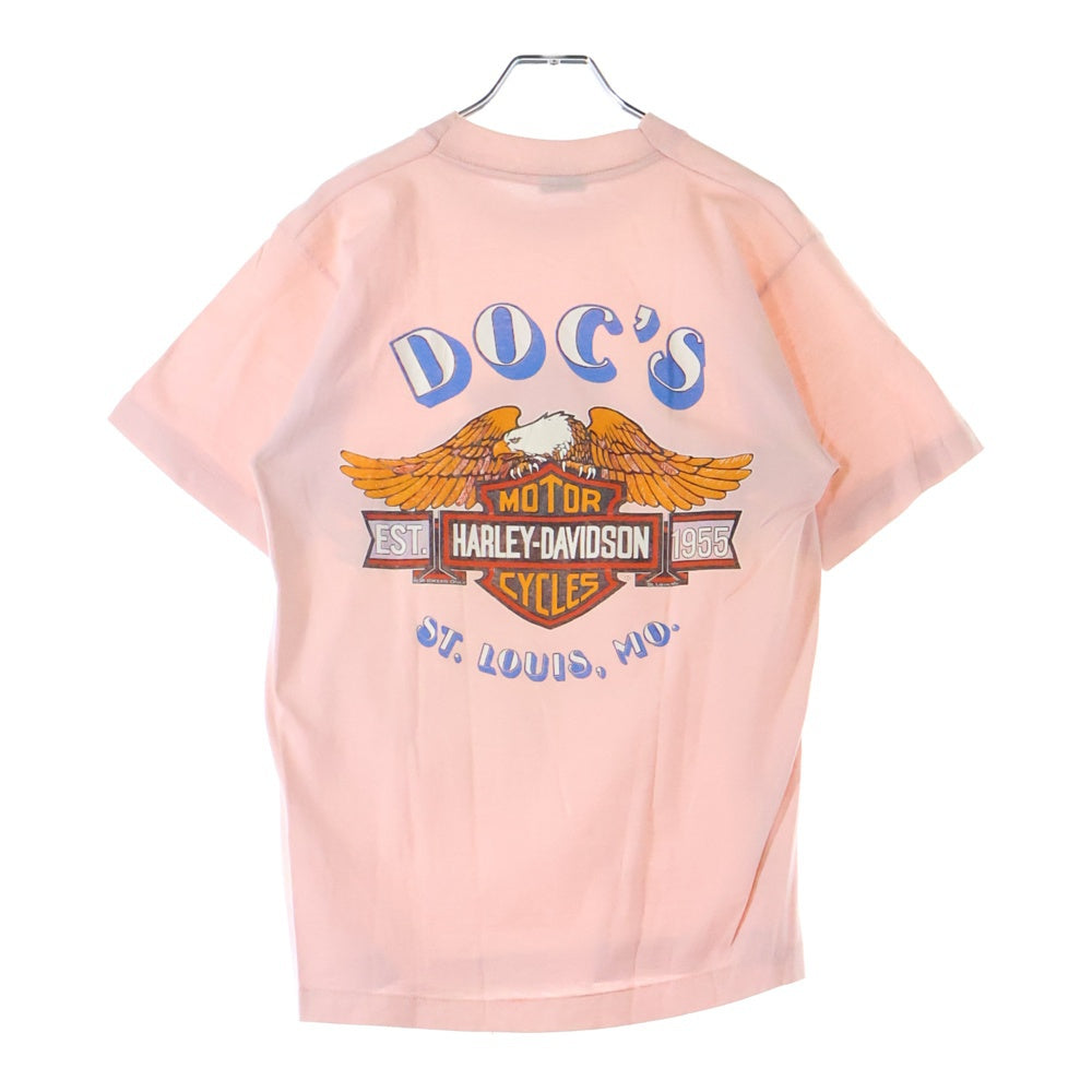 VINTAGE(ヴィンテージ) 90s Harley-Davidson DOCS ハーレーダビッドソン プリント 半袖tシャツ ピンク