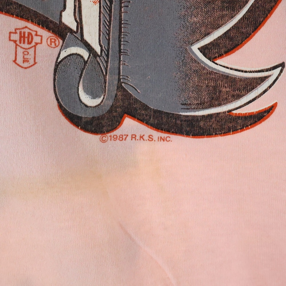 VINTAGE(ヴィンテージ) 90s Harley-Davidson DOCS ハーレーダビッドソン プリント 半袖tシャツ ピンク