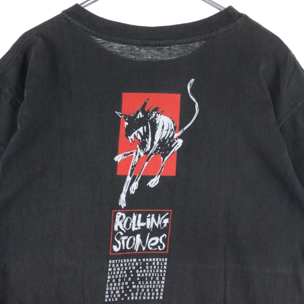 VINTAGE(ヴィンテージ) 90S THE ROLLING STONES URBAN JUNGLE EUROPE 1991 ローリングストーンズ 両面プリント 半袖Tシャツ ブラック