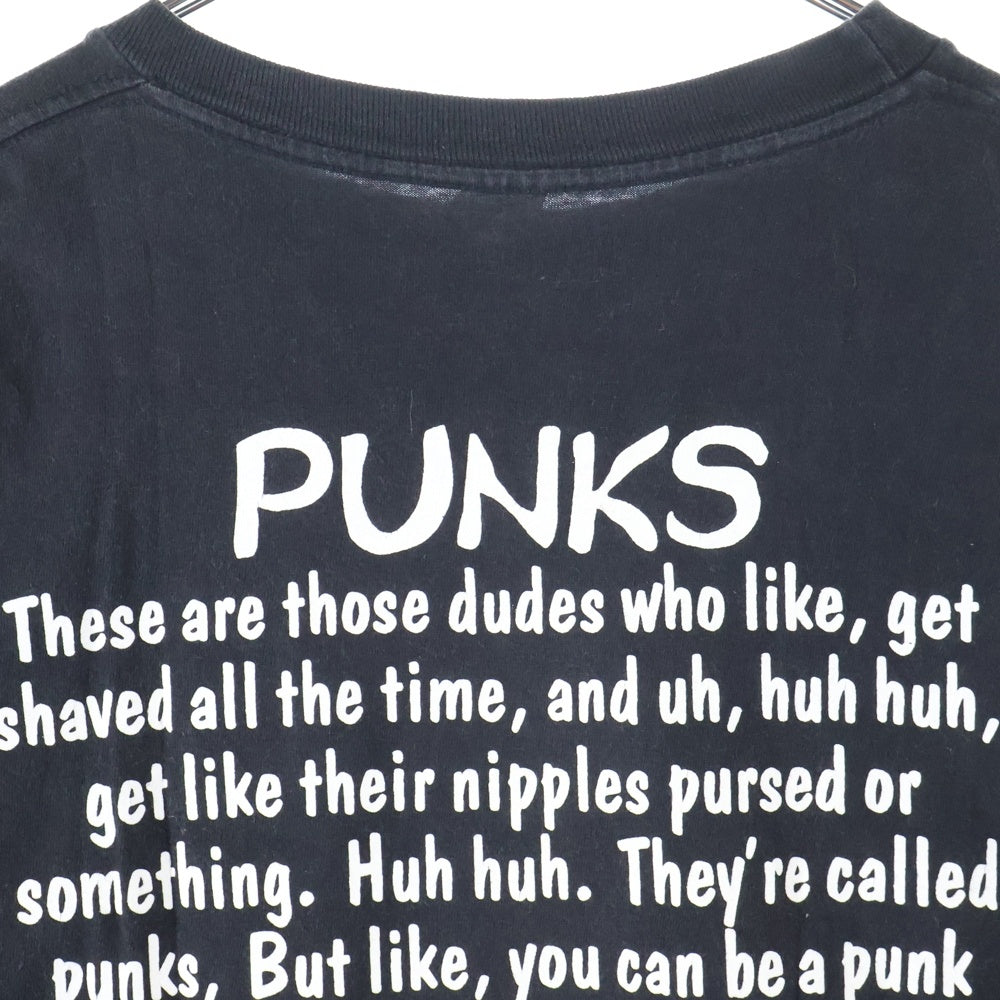 VINTAGE(ヴィンテージ) 90S M TV BEAVIS AND BUTT-HEAD 両面プリント 半袖Tシャツ ブラック