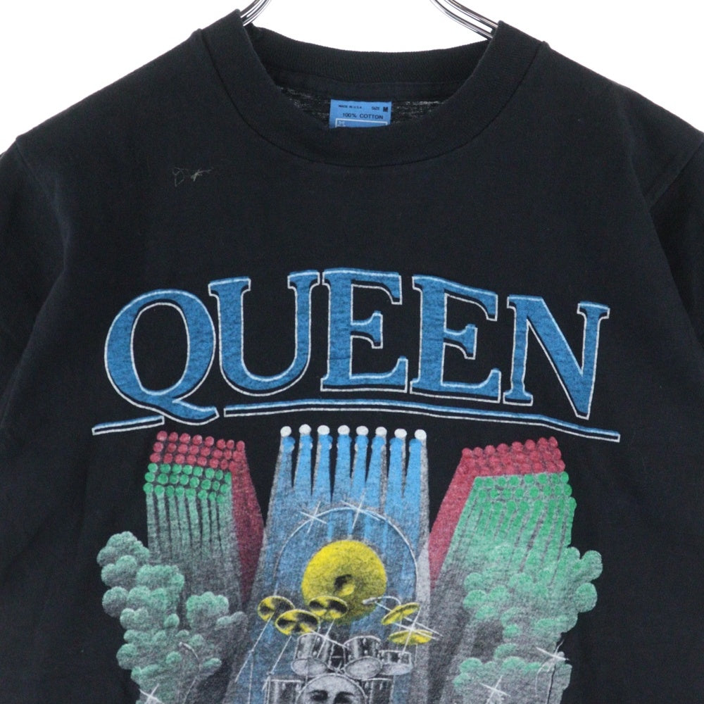 VINTAGE(ヴィンテージ) 80S QUEEN 80 TOUR クイーン デザインプリント 半袖Tシャツ ブラック