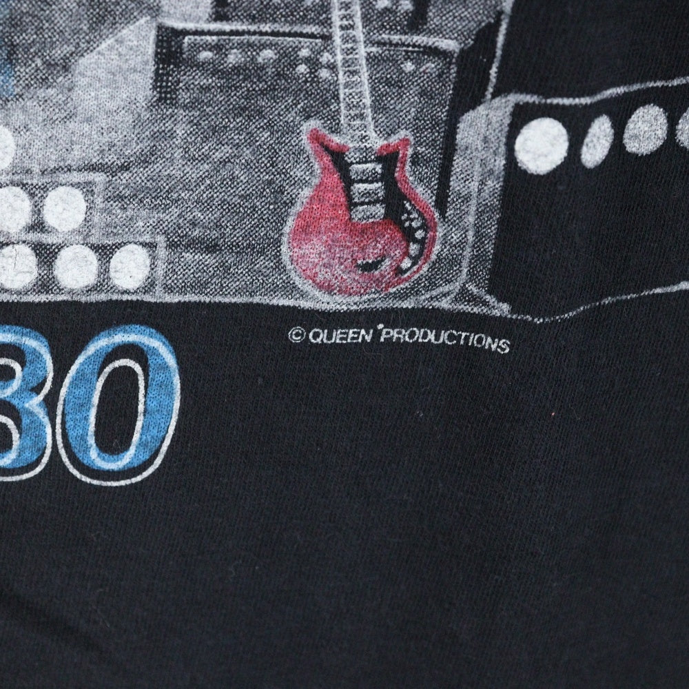 VINTAGE(ヴィンテージ) 80S QUEEN 80 TOUR クイーン デザインプリント 半袖Tシャツ ブラック