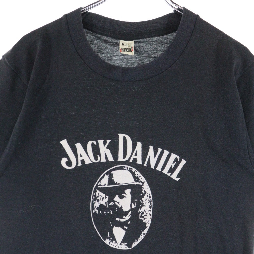 VINTAGE(ヴィンテージ) 80S JACK DANIEL ジャックダニエル デザインプリント 半袖Tシャツ ブラック