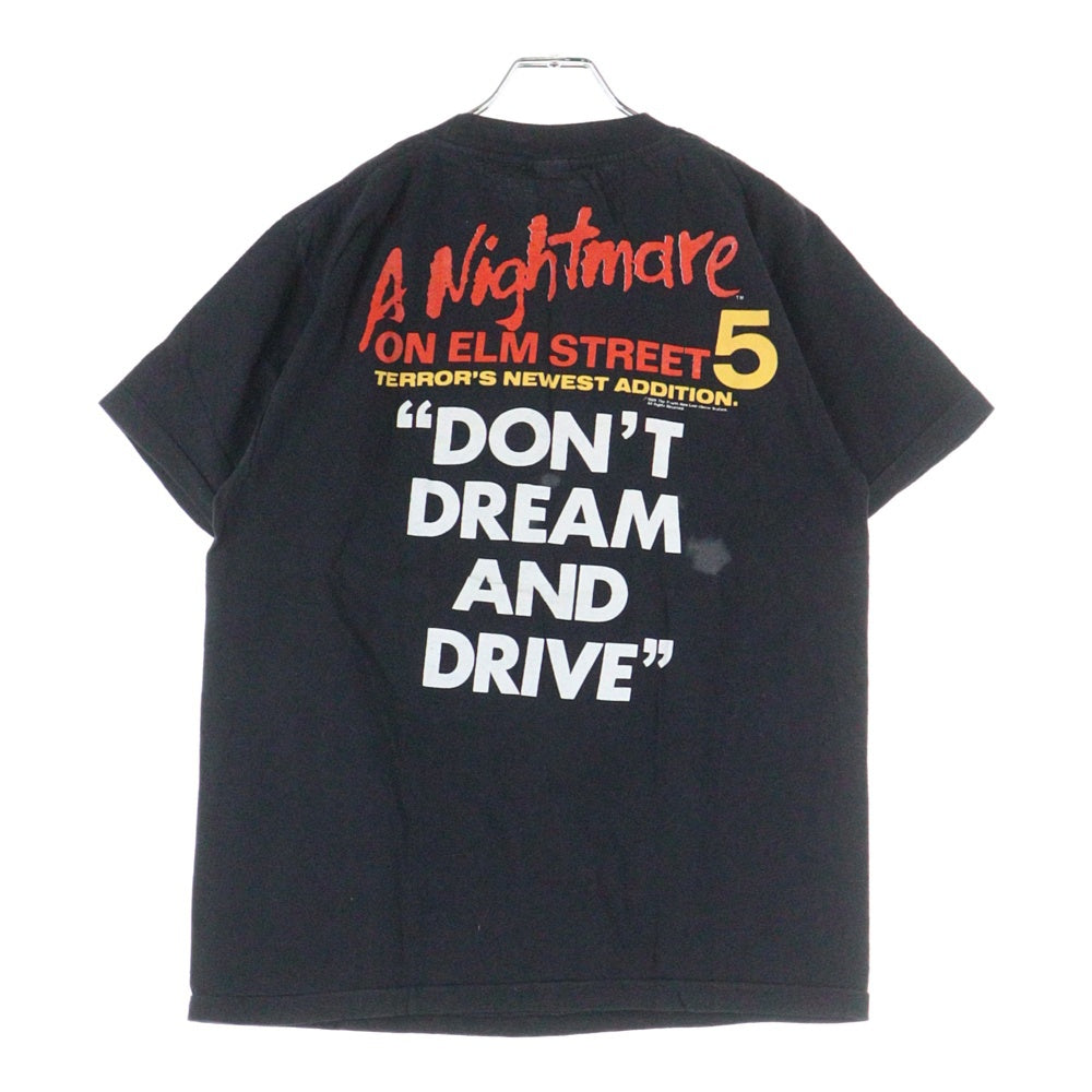 VINTAGE(ヴィンテージ) 80S Freddy Krueger 1989 エルム街の悪夢 両面プリント 半袖Tシャツ ブラック