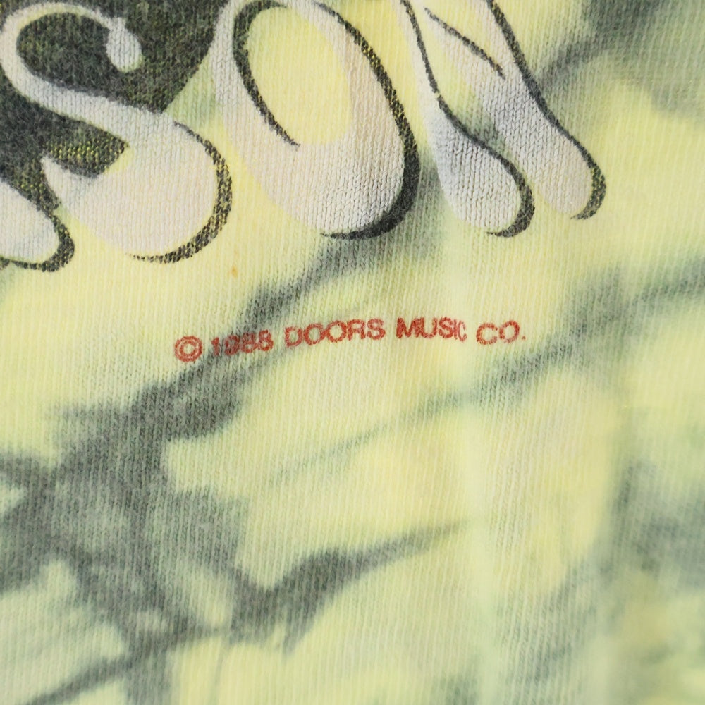 VINTAGE(ヴィンテージ) 80S THE DOORS JIM MORRISON 1988 TIEDYE ザドアーズ ジムモリソン 両面プリント 半袖Tシャツ マルチカラー