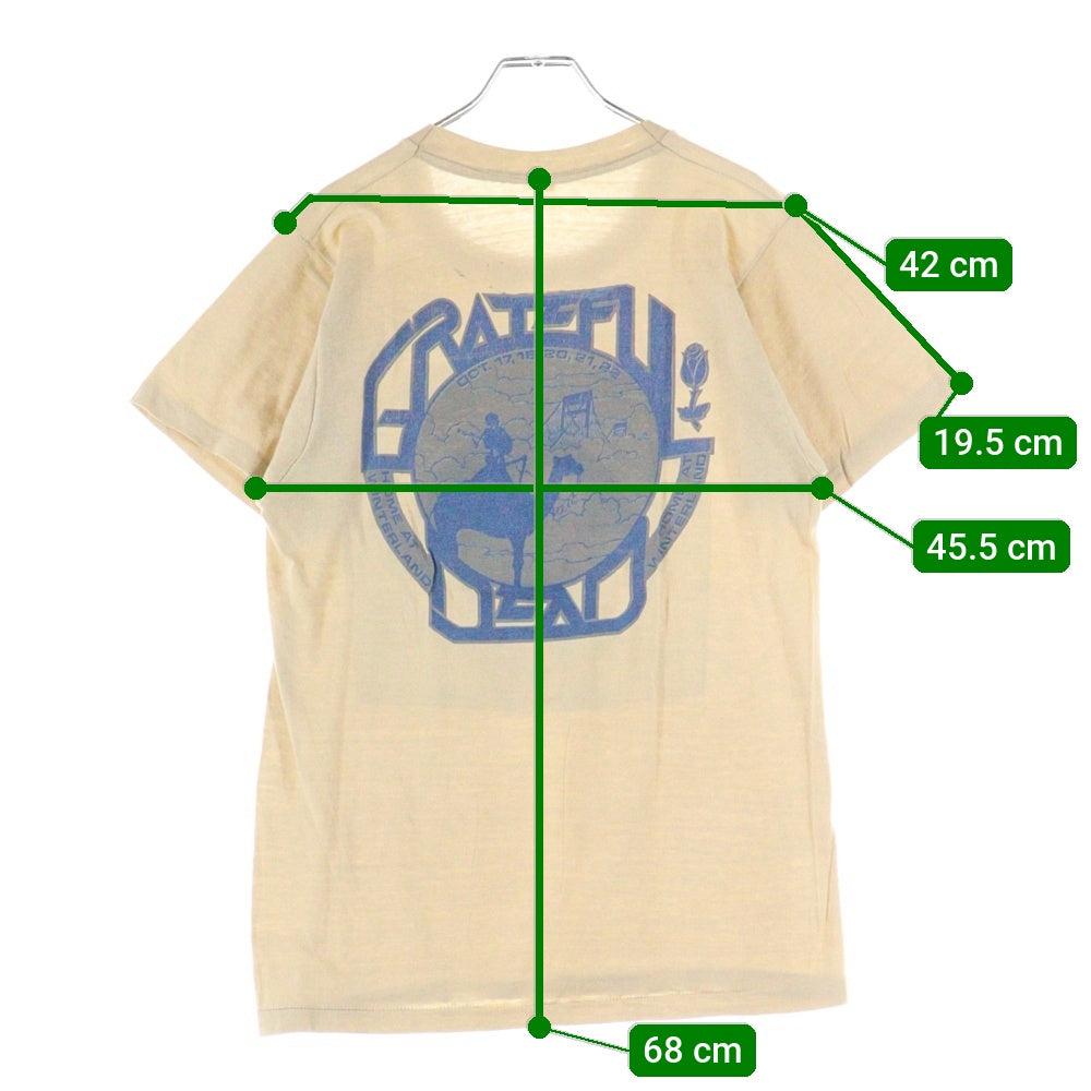 VINTAGE(ヴィンテージ) 70S GRATEFUL DEAD BLUES FOR ALLAH WINTERLAND 1978 TOUR グレイトフルデッド 両面プリント 半袖Tシャツ ベージュ