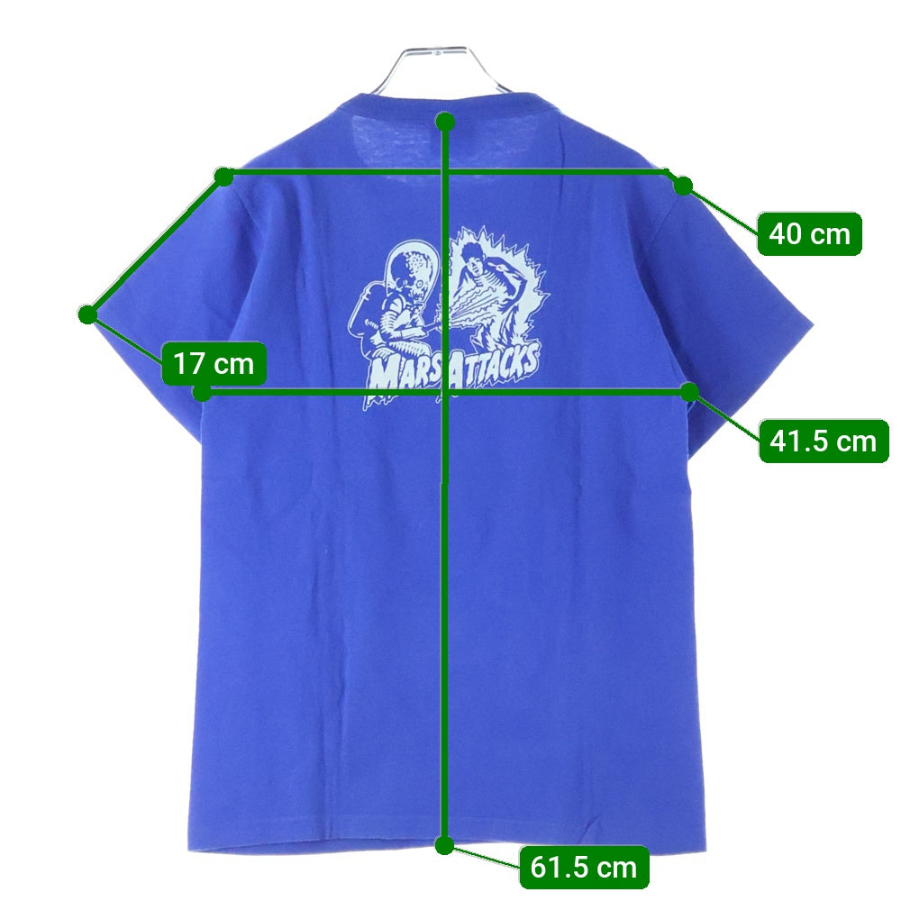 VINTAGE(ヴィンテージ) 90S MARS ATTACKS マーズアタック ティム・バートン ムービープリント 半袖Tシャツ ブルー