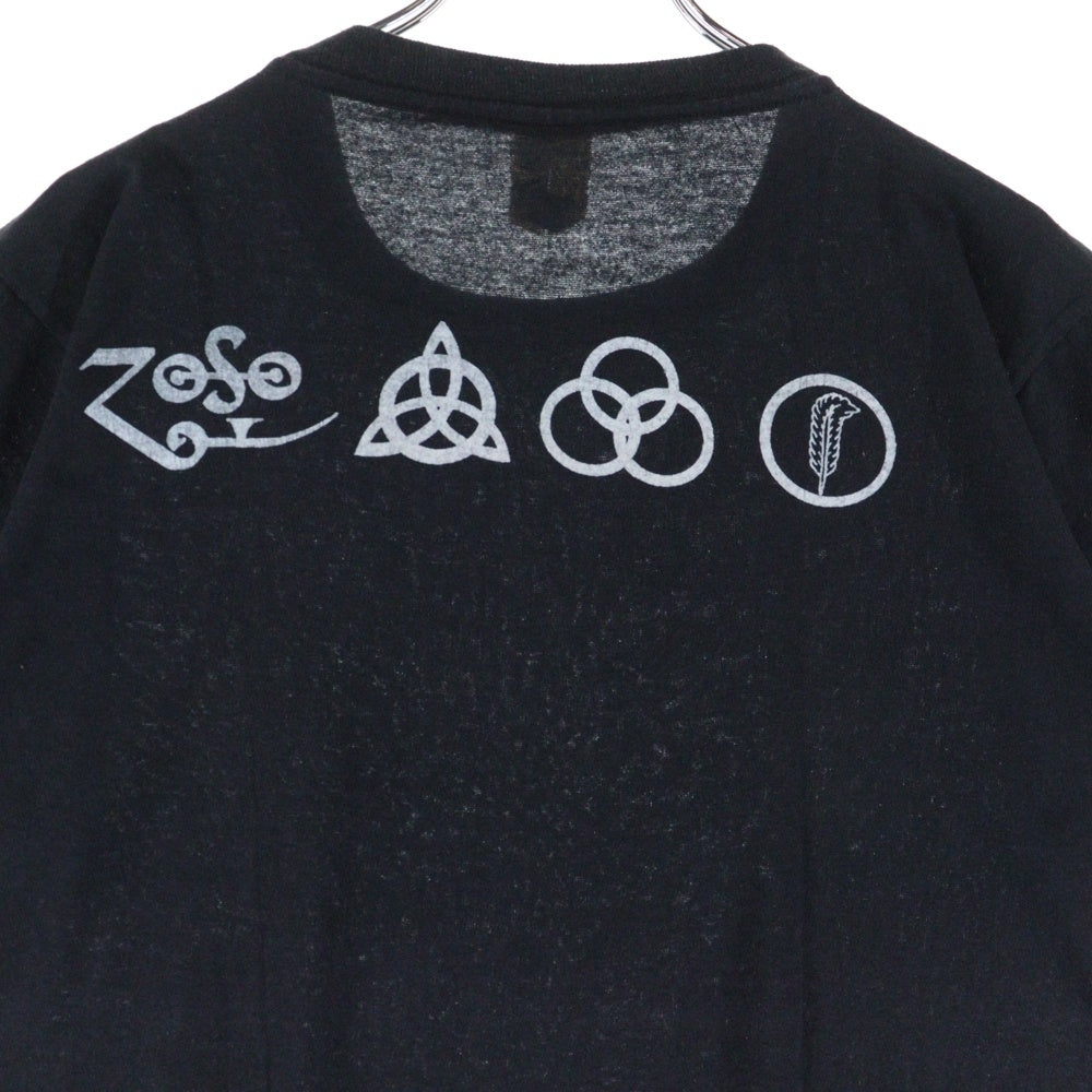 VINTAGE(ヴィンテージ) 80S LED ZEPPELIN HOUSES OF THE HOLY レッド ツェッペリン 両面プリント 半袖Tシャツ ブラック