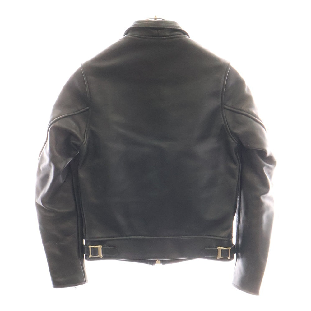 666 LEATHER WEAR(トリプルシックスレザーウェア) MAY WAY MAN ステアハイドシングルライダース レザージャケット ブラック