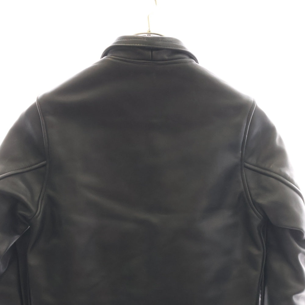 666 LEATHER WEAR(トリプルシックスレザーウェア) MAY WAY MAN ステアハイドシングルライダース レザージャケット ブラック