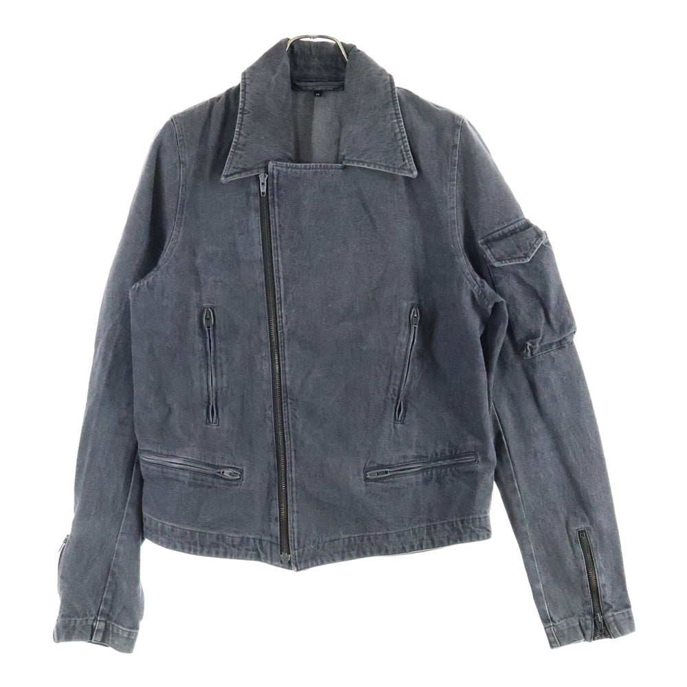 RAF SIMONS(ラフシモンズ) 05SS ダブル ライダース デニム ジャケット インディゴ グレー