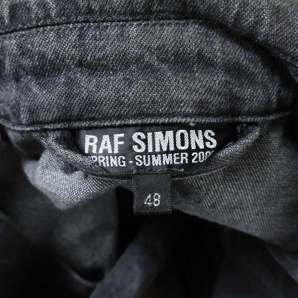 RAF SIMONS(ラフシモンズ) 05SS ダブル ライダース デニム ジャケット インディゴ グレー
