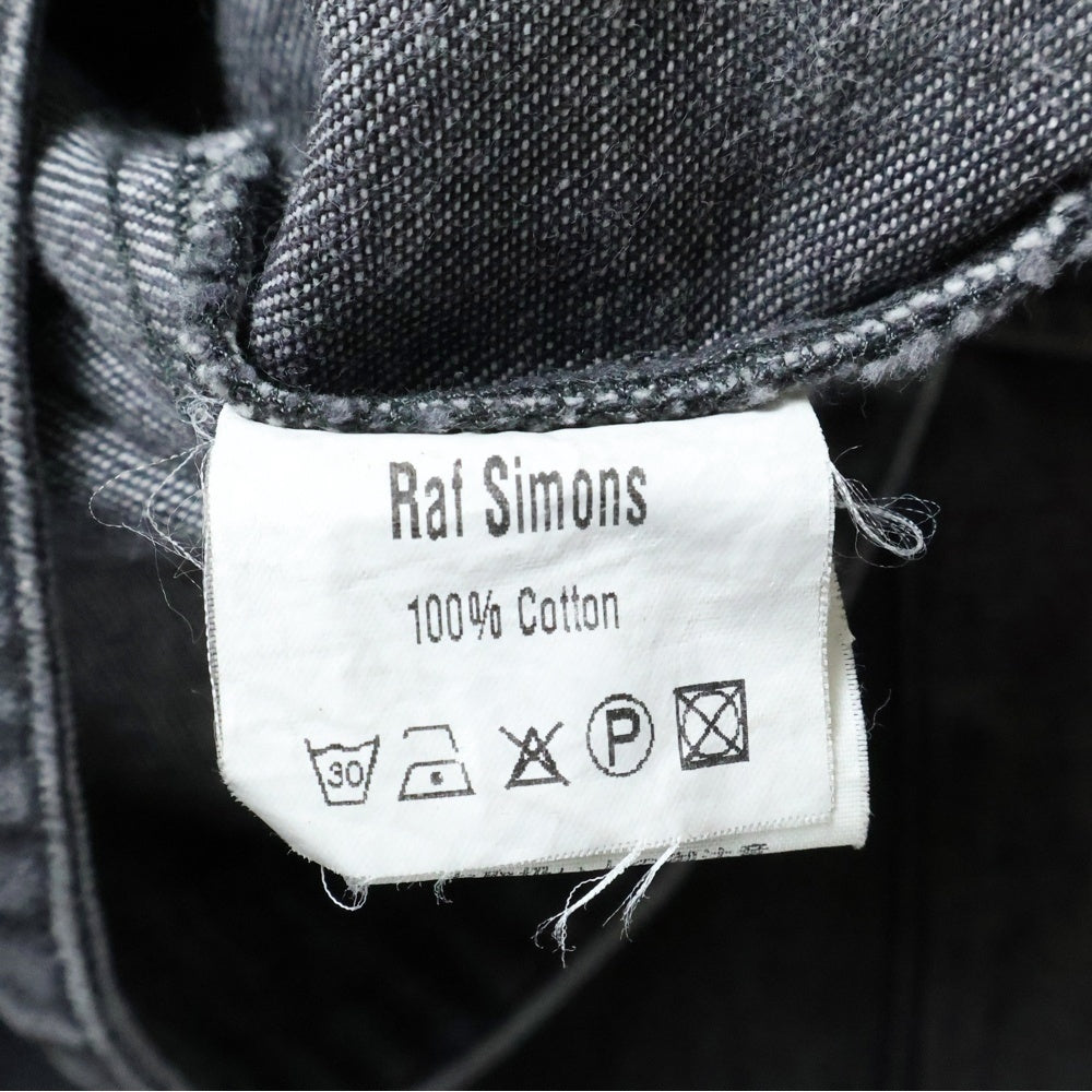 RAF SIMONS(ラフシモンズ) 05SS ダブル ライダース デニム ジャケット インディゴ グレー