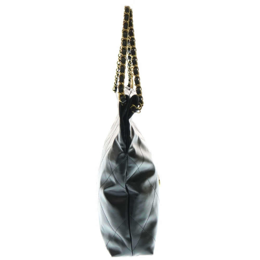 CHANEL(シャネル) シャネル22 スモール マトラッセ グリーン シャイニーカーフスキン ゴールド金具 ショルダーバッグ 斜め掛けバッグ