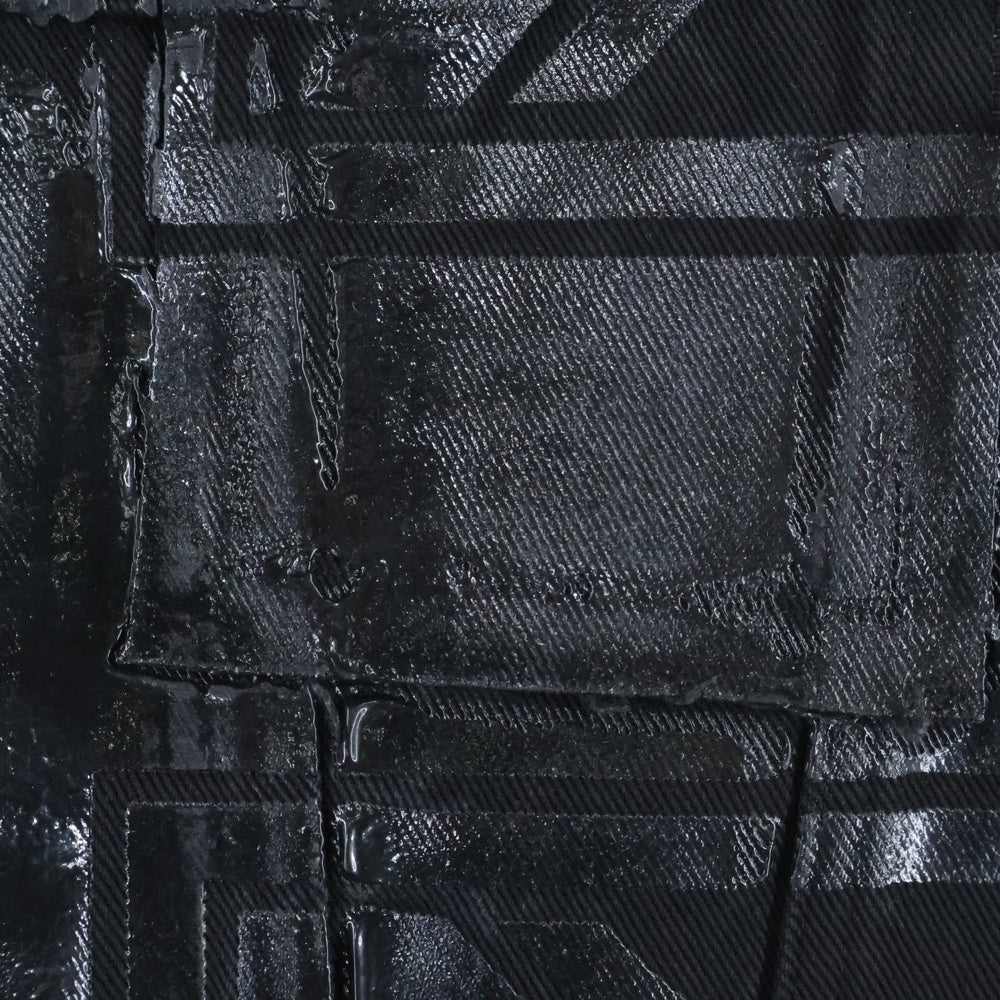 HELMUT LANG(ヘルムートラング) 90s UNION JACK RUBBER PAINTED DENIM VEST ユニオン ジャック ラバーペイント デニム ベスト ブラック