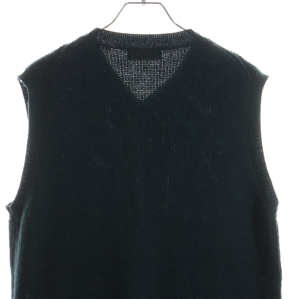 Y's for men(ワイズフォーメン) 18SS Vネック プルオーバー ダブル ポケット ニット ベスト MW-K38-603 グリーン