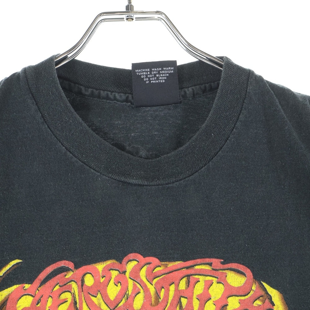 VINTAGE(ヴィンテージ) 90s AEROSMITH AERO FORCE ONE エアロスミス 両面プリント Tシャツ 半袖カットソー ブラック