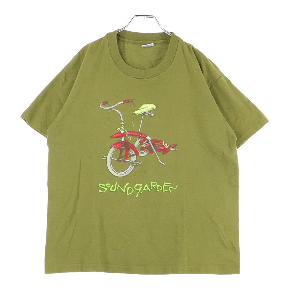 VINTAGE(ヴィンテージ) 90s SOUND GARDEN COME STAND ME UP サウンドガーデン 両面プリント Tシャツ 半袖カットソー カーキ