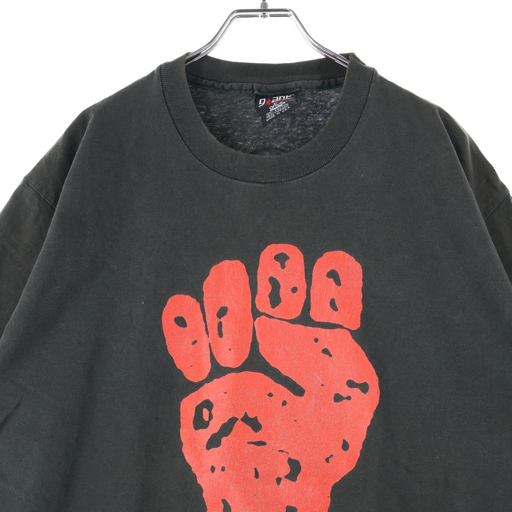VINTAGE(ヴィンテージ) 90s RAGE AGAINST THE MACHINE FIST MOLOTOV アゲインストザマシーン 半袖Tシャツ カットソー ブラック