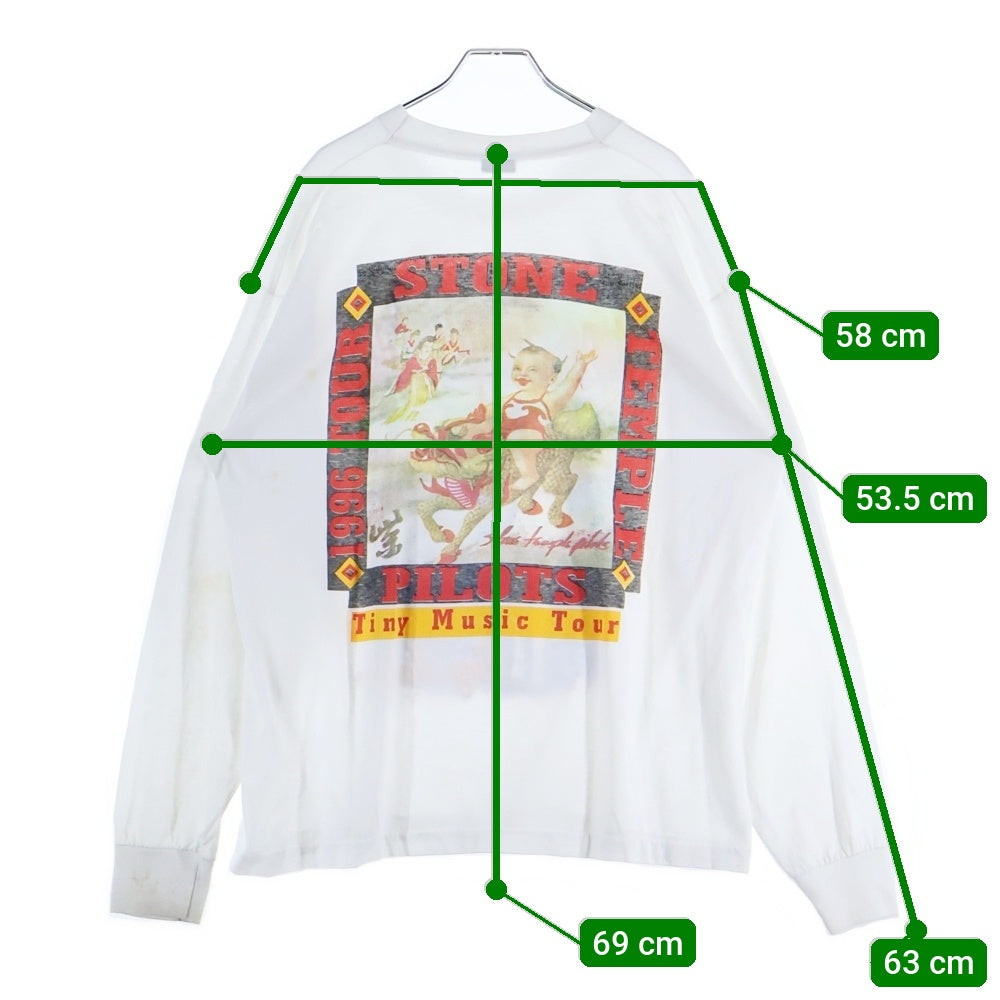 VINTAGE(ヴィンテージ) 90s Stone Temple Pilots Tiny Music Tour BOOTLEG ストーンテンプル ブートレグ ロングスリーブ長袖Tシャツ ホワイト