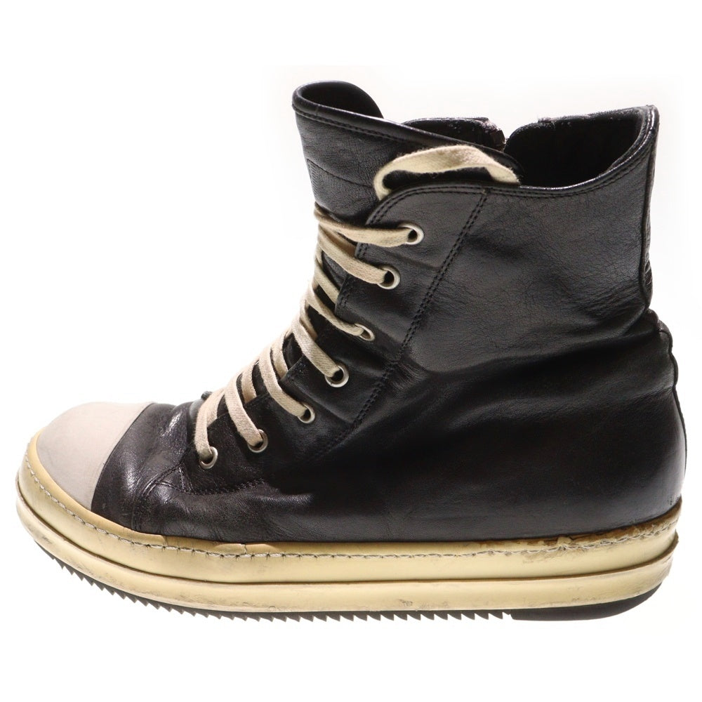 Rick Owens(リックオウエンス) RAMONES レースアップ レザー ブーツ ブラック 43656