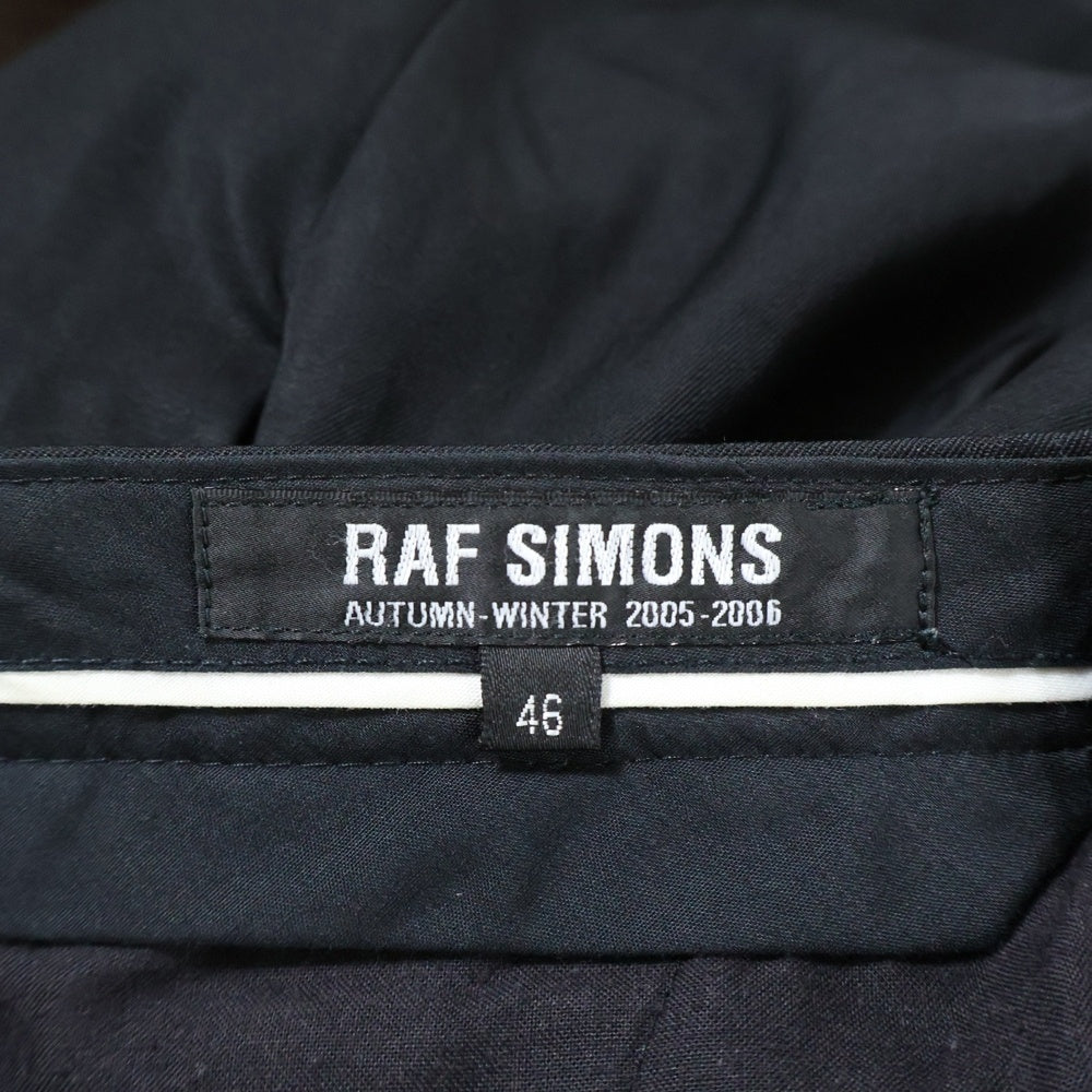 RAF SIMONS(ラフシモンズ) 05AW 3Tuck Wool Pants 3タック ウール スラックス ブラック