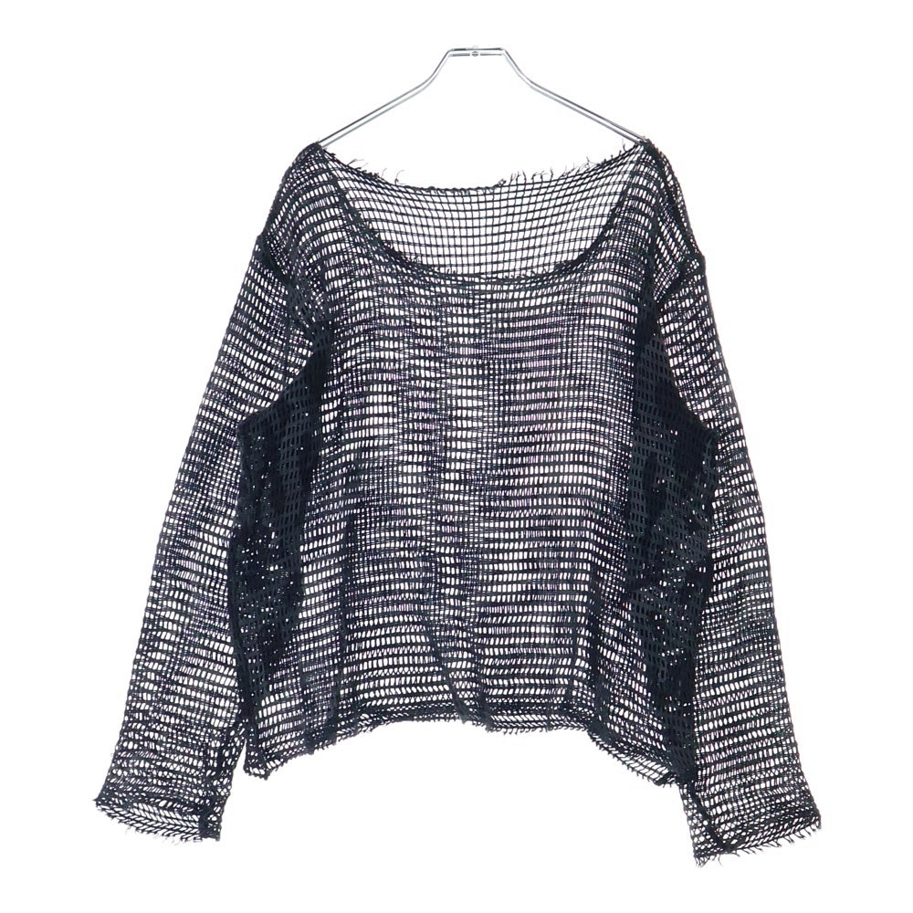 NUMBER (N)INE(ナンバーナイン) 04SS GIVE期 ハートトライバル メッシュ カットソー 長袖Tシャツ ブラック