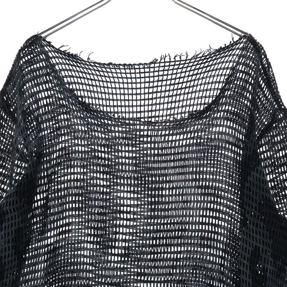 NUMBER (N)INE(ナンバーナイン) 04SS GIVE期 ハートトライバル メッシュ カットソー 長袖Tシャツ ブラック