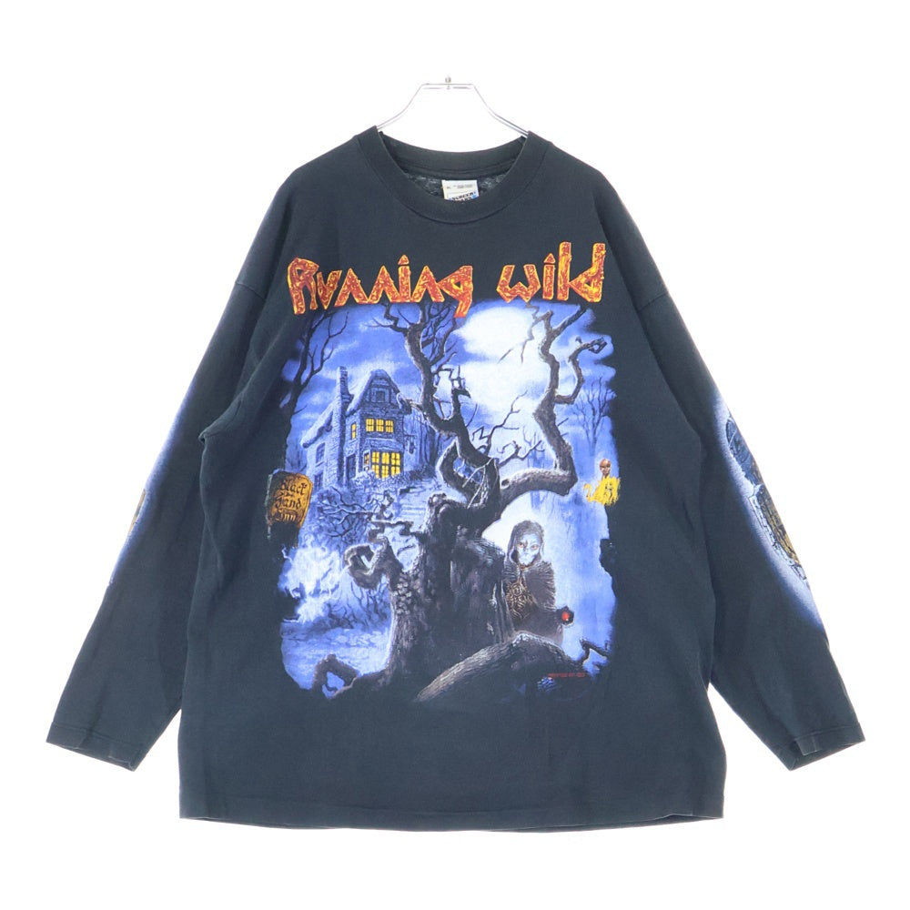 VINTAGE(ヴィンテージ) 90s RUNNING WILD BLACK HAND INN ランニング ワイルド ロンT 長袖カットソー ブラック