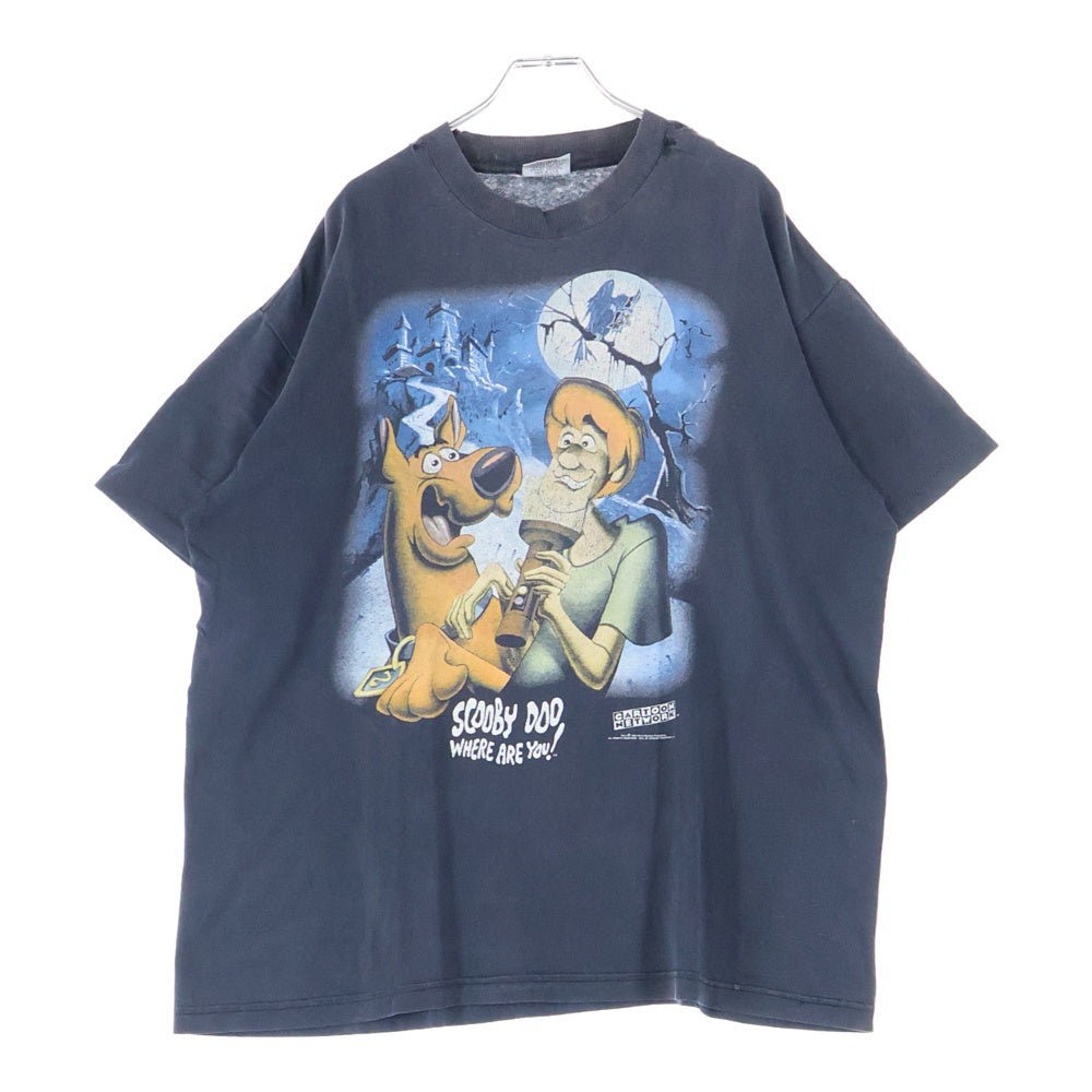 VINTAGE(ヴィンテージ) 90s SCOOBY DO CARTOON NETWORK スクービードゥ フロント プリント Tシャツ 半袖カットソー ブラック