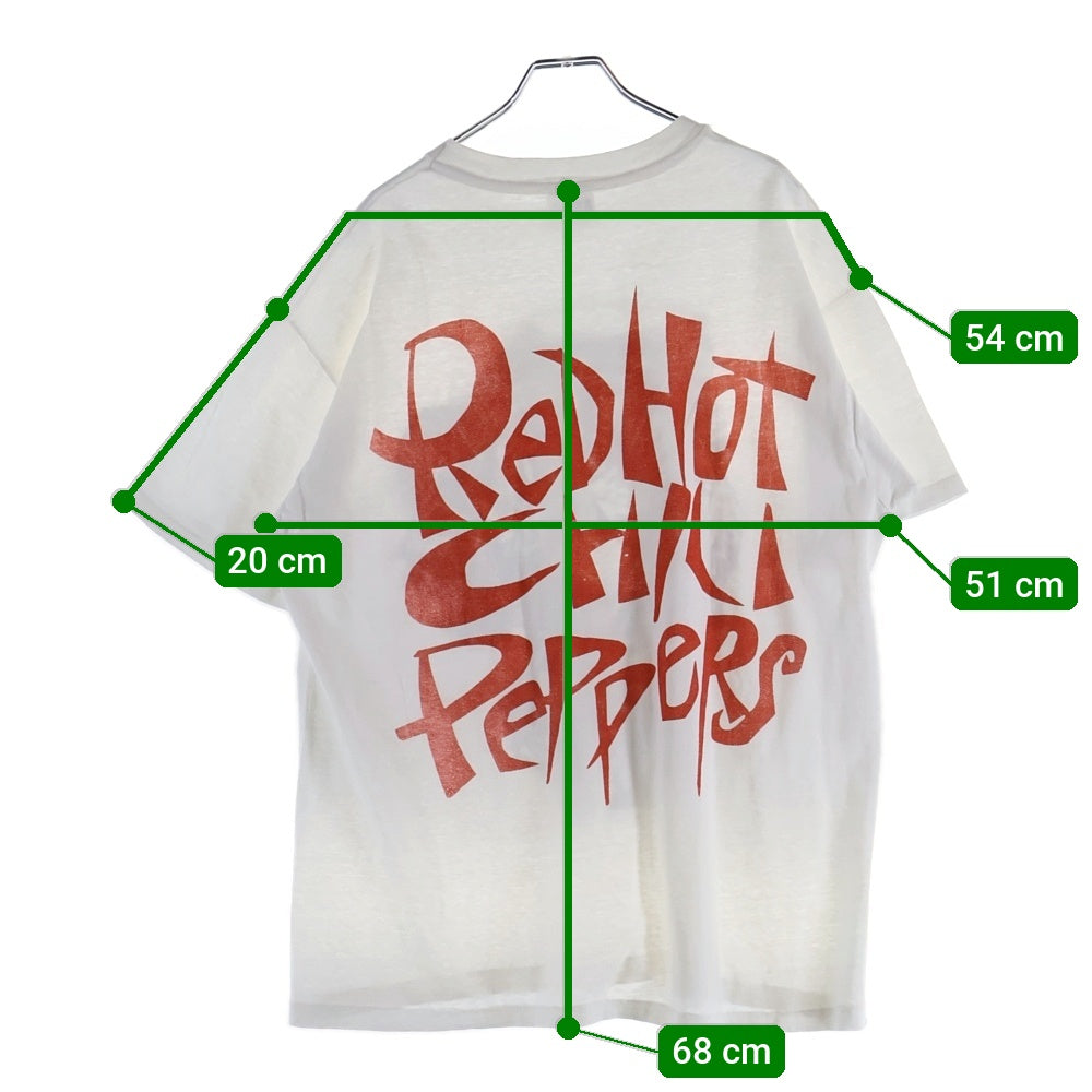 VINTAGE(ヴィンテージ) 90s RED HOT CHILI PEPPERS 両面プリント Tシャツ 半袖カットソー ホワイト
