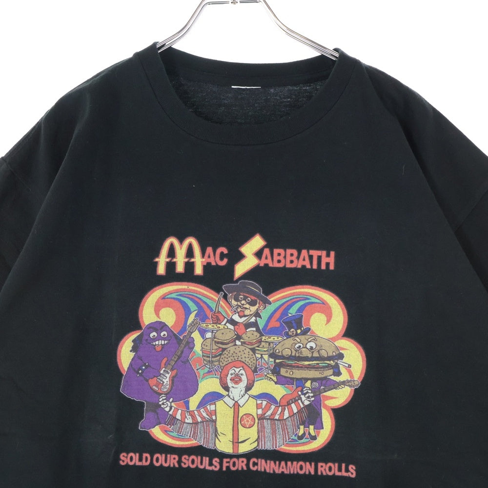 VINTAGE(ヴィンテージ) MAC SABBATH マックサバス フロント プリント Tシャツ 半袖カットソー ブラック