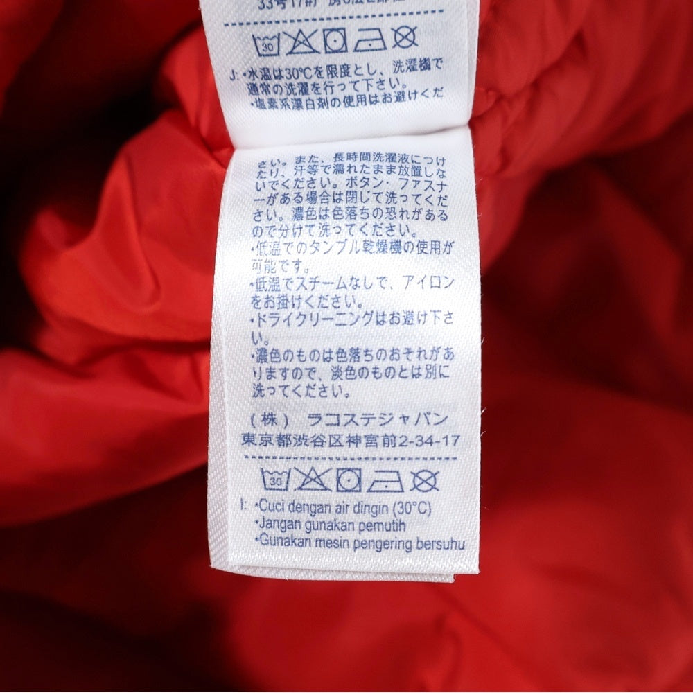 SUPREME(シュプリーム) 19AW ×LACOSTE puffy half zip pullover ラコステ パフィ ハーフジップ プルオーバー ナイロン ダウンジャケット レッド