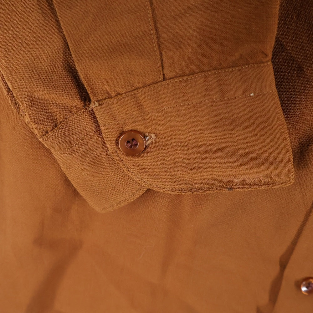 PENDLETON(ペンドルトン) 60-70s VINTAGE オープンカラー ウール 長袖シャツ ブラウン