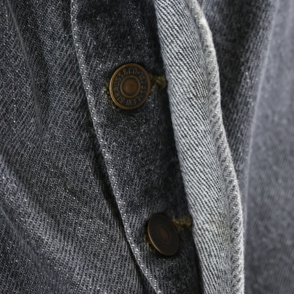 Levi's(リーバイス) 90s 501 スモールe ボタン裏刻印520 先染め デニム パンツ ブラック