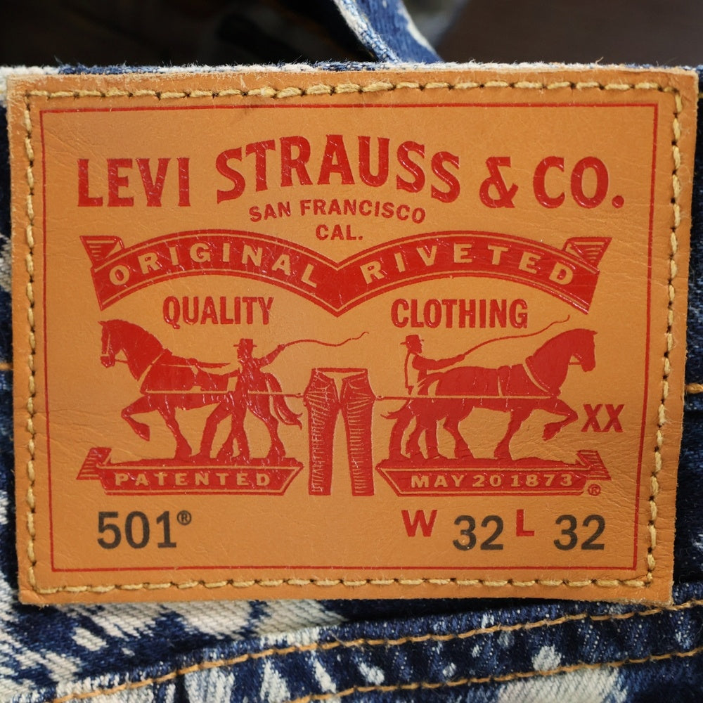 Levi's(リーバイス) 501 SPLASH BLEACH DENIM PANTS PC9-00501-1873 スプラッシュ ブリーチ デニム パンツ ブルー/ホワイト