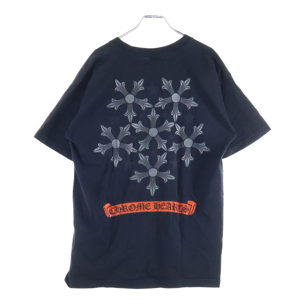 CHROME HEARTS(クロムハーツ) OLD SCROLL LABEL STAR CROSS S/S TEE オールド スクロールラベル スタークロス 半袖プリントTシャツ カットソー ブラック