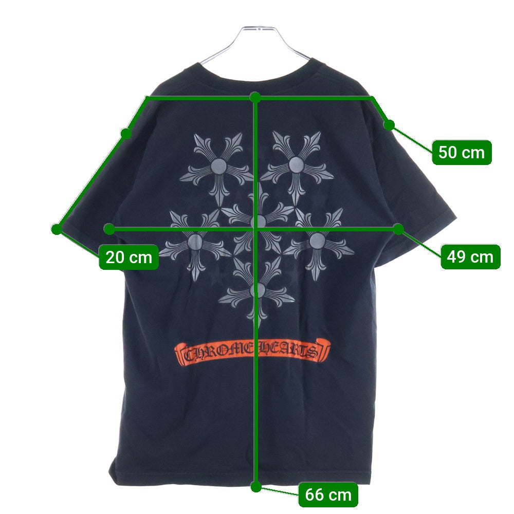 CHROME HEARTS(クロムハーツ) OLD SCROLL LABEL STAR CROSS S/S TEE オールド スクロールラベル スタークロス 半袖プリントTシャツ カットソー ブラック