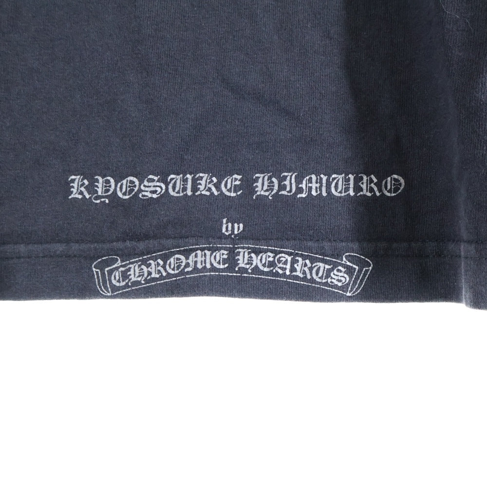 CHROME HEARTS(クロムハーツ) OLD BCAK CROSS L/S TEE 氷室京介 オールド バッククロス 長袖プリントTシャツ カットソー シルバープリント ブラック
