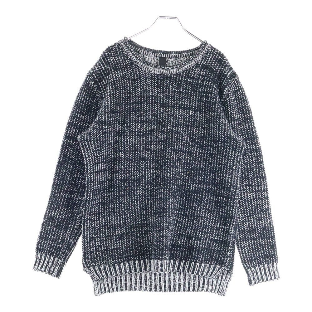 CHROME HEARTS(クロムハーツ) Y NOT 袖スターパッチ カシミヤニット セーター カシミヤ ブラック/グレー