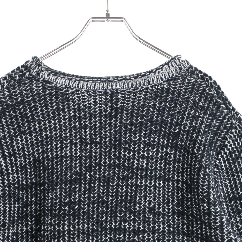 CHROME HEARTS(クロムハーツ) Y NOT 袖スターパッチ カシミヤニット セーター カシミヤ ブラック/グレー