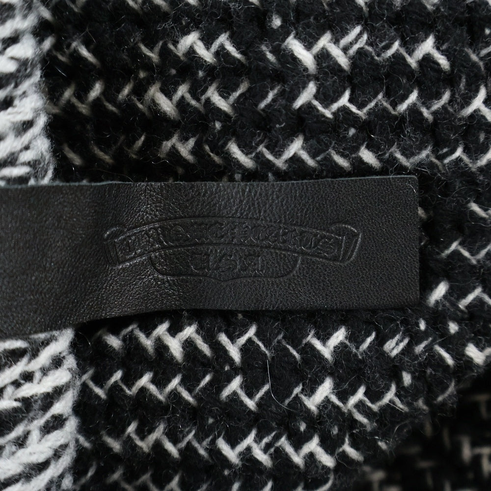 CHROME HEARTS(クロムハーツ) Y NOT 袖スターパッチ カシミヤニット セーター カシミヤ ブラック/グレー