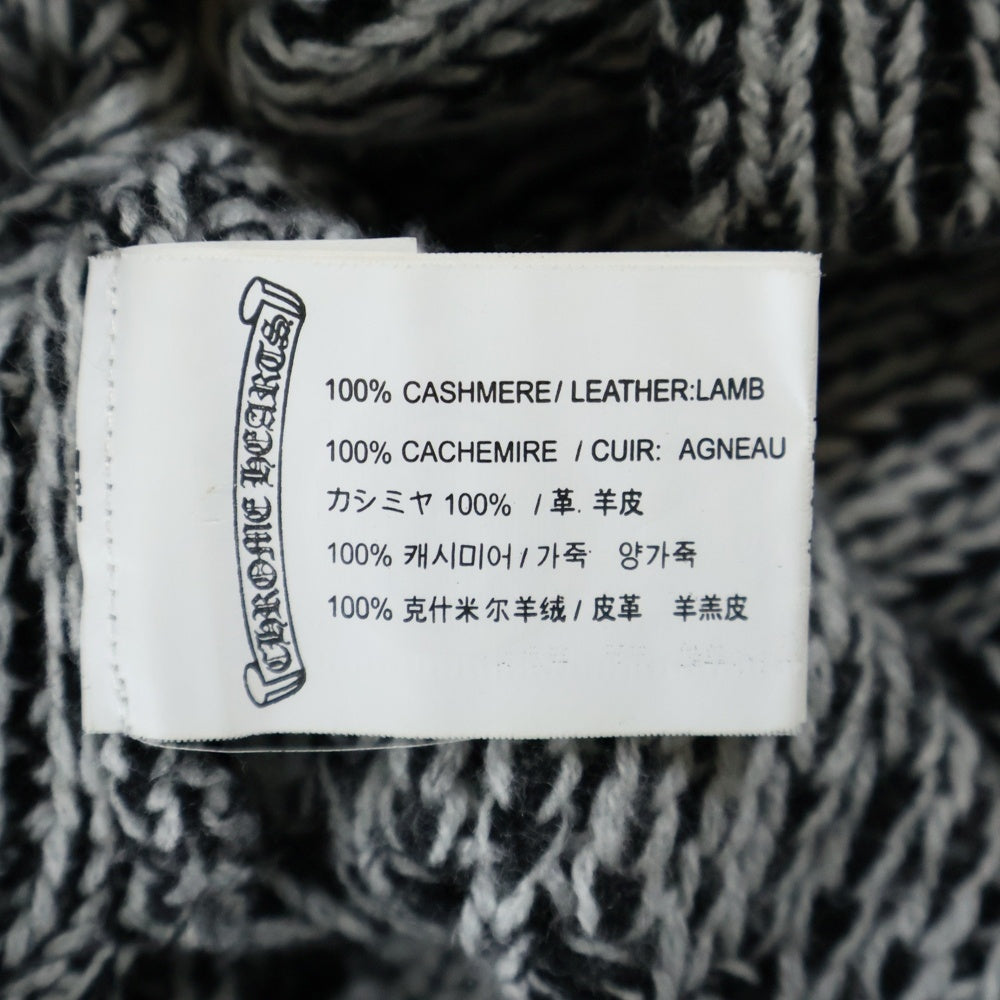 CHROME HEARTS(クロムハーツ) Y NOT 袖スターパッチ カシミヤニット セーター カシミヤ ブラック/グレー