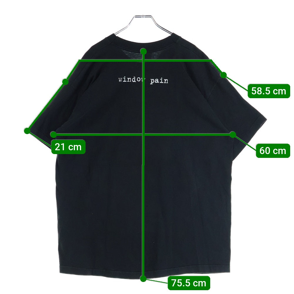 VINTAGE(ヴィンテージ) 90s PEARL JAM Window Pain パールジャム 両面プリント 半袖プリント カットソー ブラック