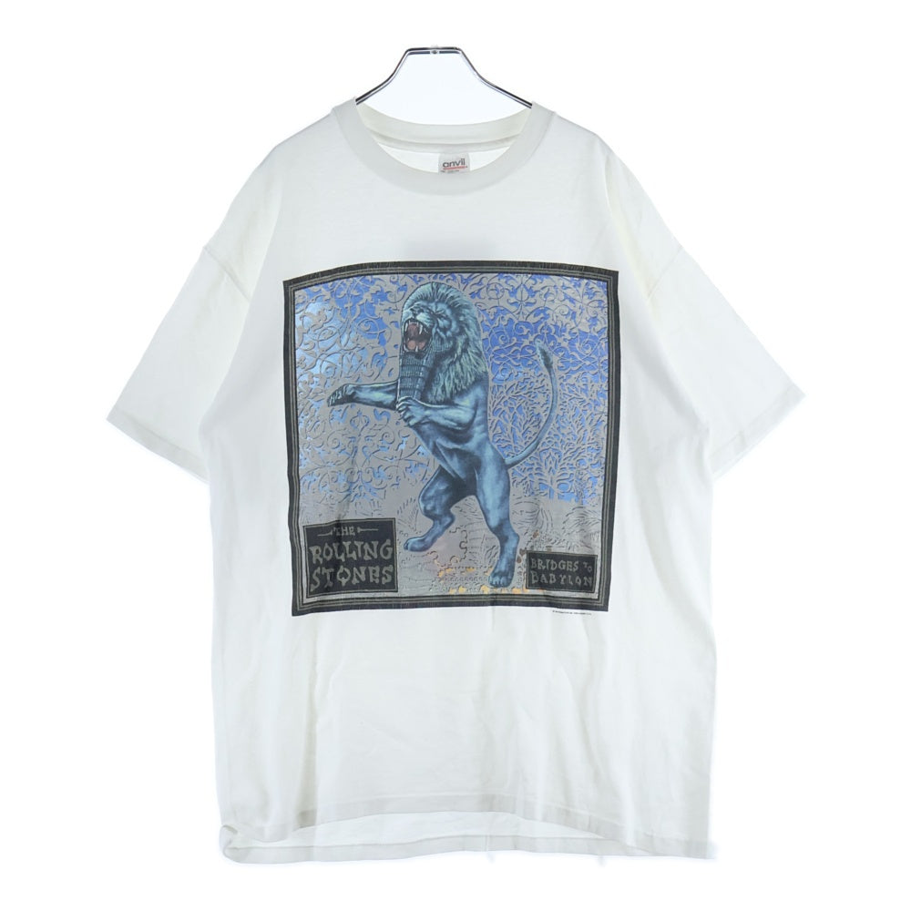VINTAGE(ヴィンテージ) 90s THE ROLLING STONES Bridges to Babylon World Tour ローリングストーンズ 両面プリント 半袖Tシャツ カットソー ホワイト