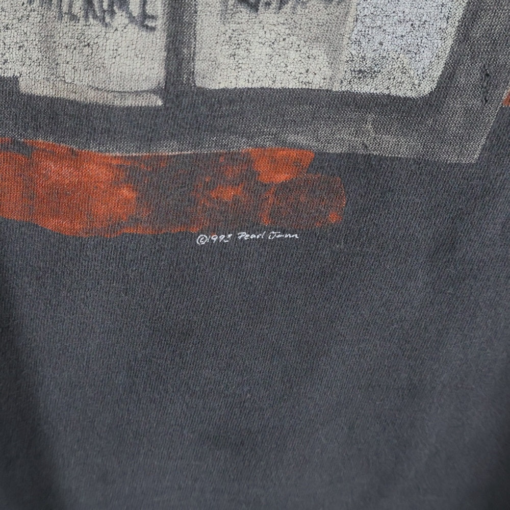VINTAGE(ヴィンテージ) 90s PEARL JAM WINDOW PAIN パールジャム ウィンドウペーン 両面プリント Tシャツ 半袖カットソー ブラック
