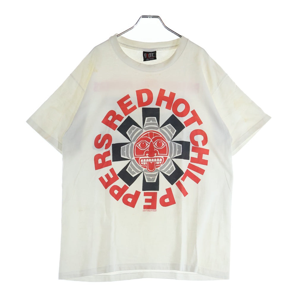 VINTAGE(ヴィンテージ) 90s RED HOT CHILI PEPPERS AZTEC レッドホットチリペッパーズ 両面プリント Tシャツ 半袖カットソー ホワイト