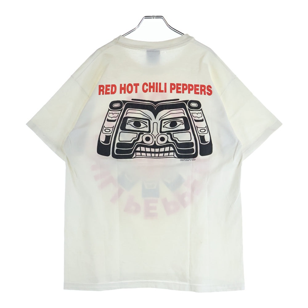VINTAGE(ヴィンテージ) 90s RED HOT CHILI PEPPERS AZTEC レッドホットチリペッパーズ 両面プリント Tシャツ 半袖カットソー ホワイト